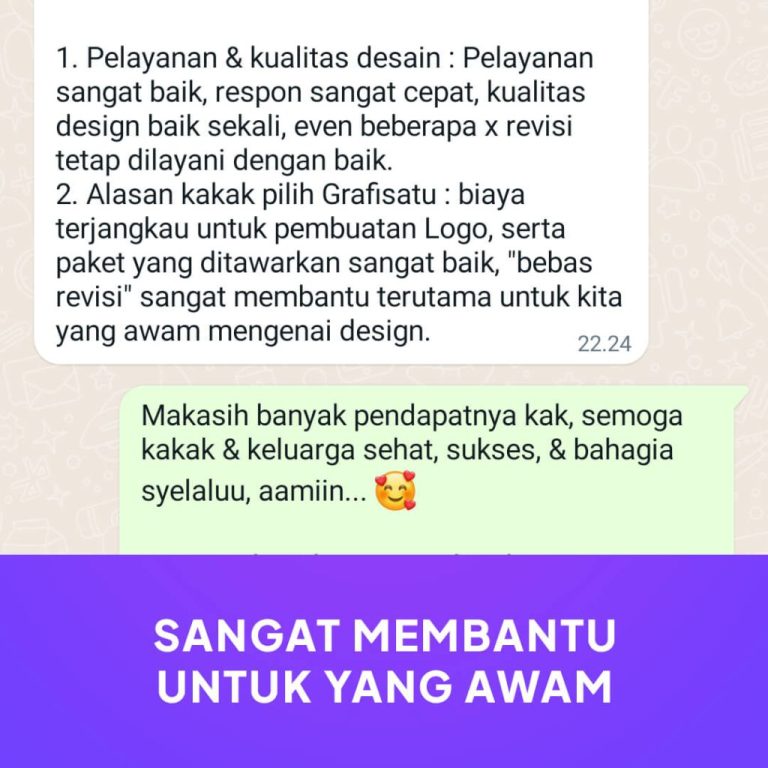 TESTIMONI JASA DESIGN LOGO GRAFISATU
